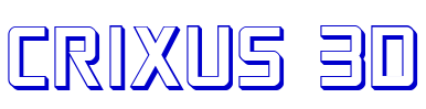 Crixus 3D font